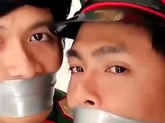 Police &amp_ Soldier get tricked into having gay sex when they casting