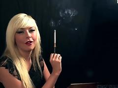 Morgan Lees smokes with a cigarette proprietor