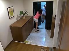 Subtitled insane Japanese mother CFNM party for shy daughter