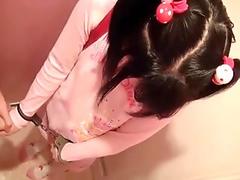 18 Japanese Girl love to blow me up in the restroom
